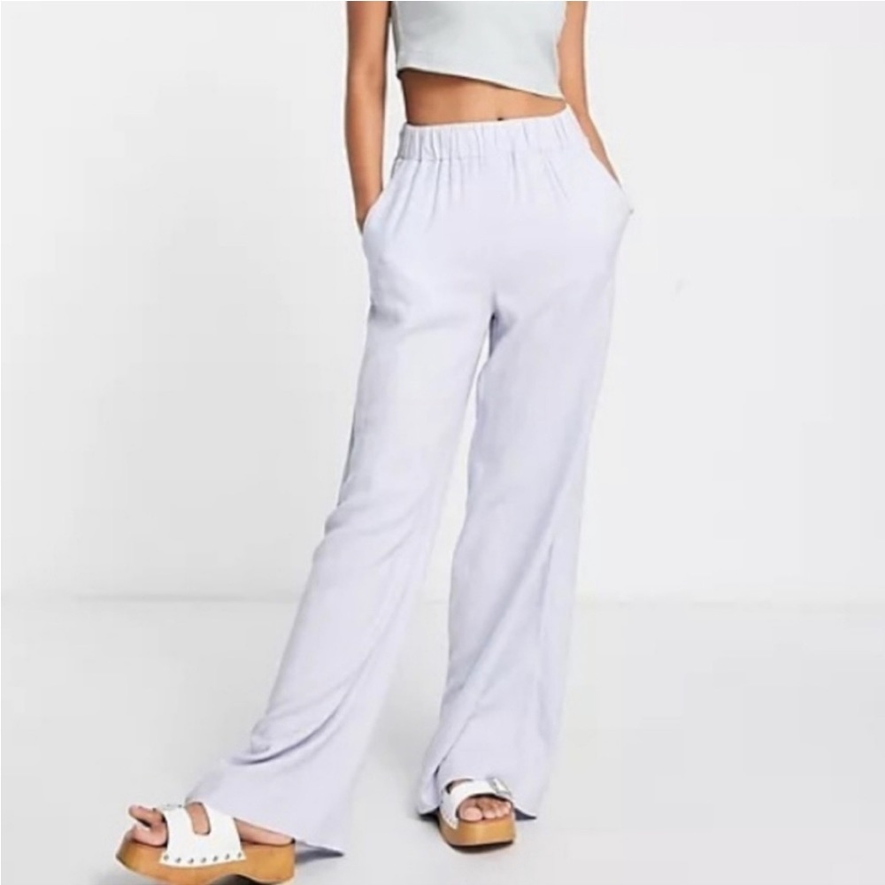 Women’s Abercrombie Linen Blend Pull On Wide Leg Pants